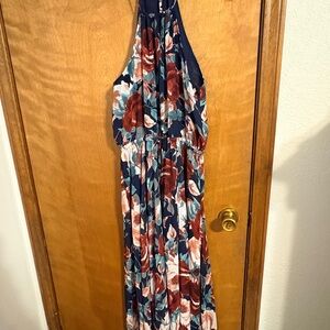 Vici Navy Floral Maxi Dress
